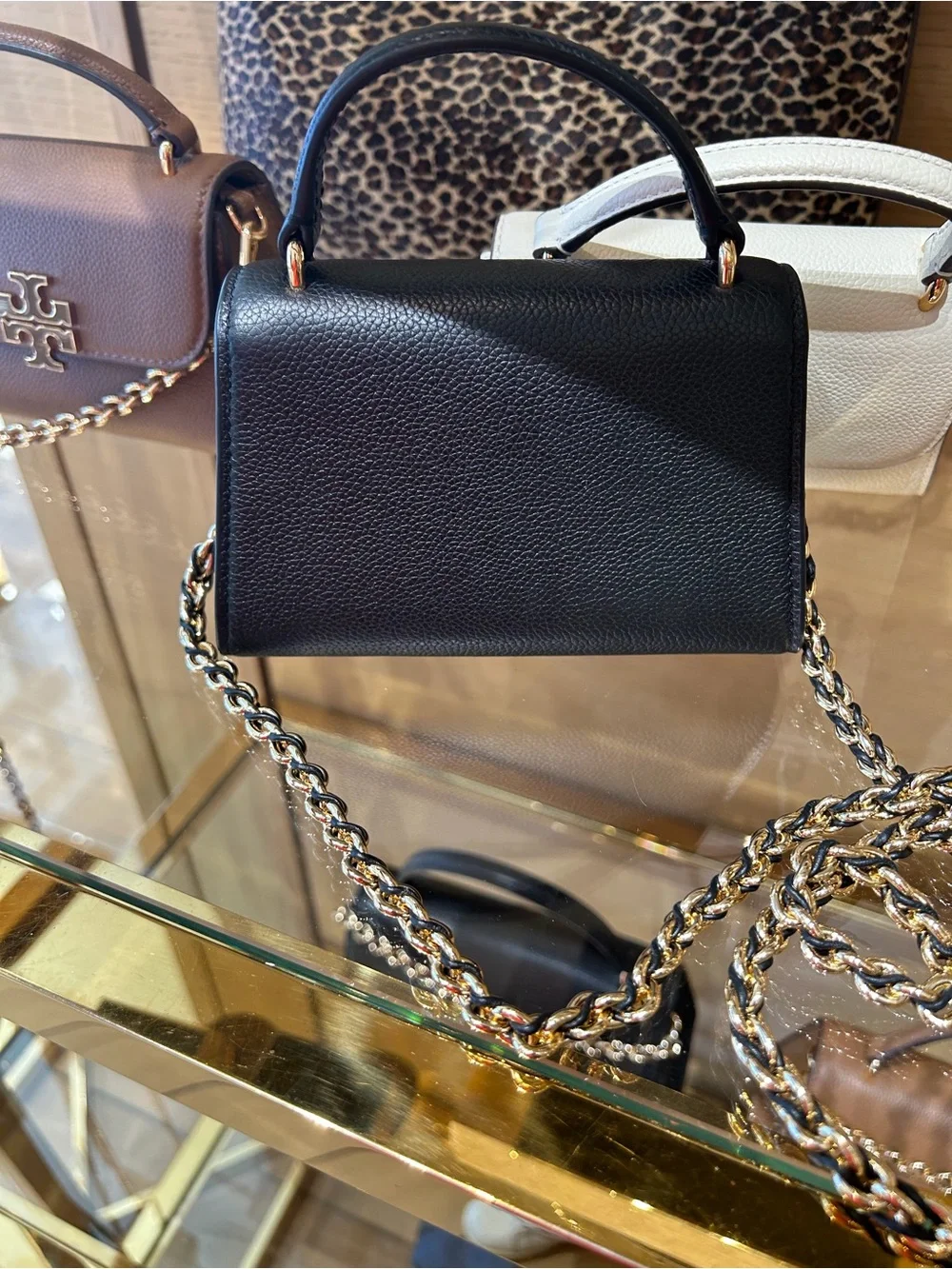 Tory Burch Britten Shoulder & Top-Handle Bag mini - Brown suede new with ta